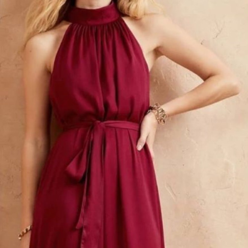 Banana Republic Factory Halter Neck Maxi Sleeveless Dress